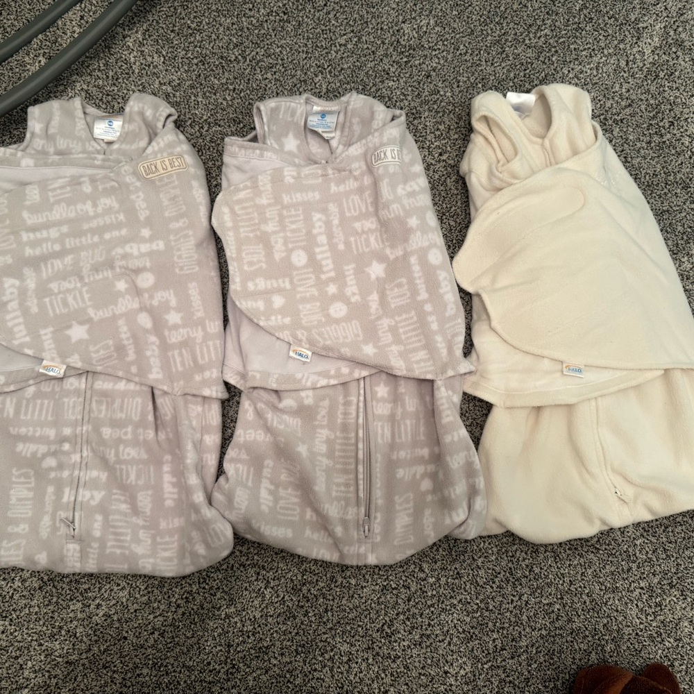 Halo Kids Pajamas Sleep Sacks in Gray and Cream